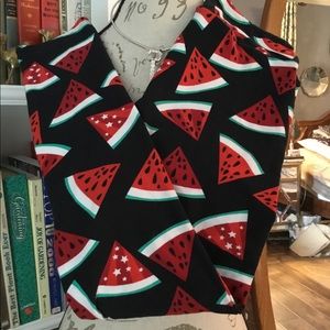 LuLaRoe OS watermelon leggings
